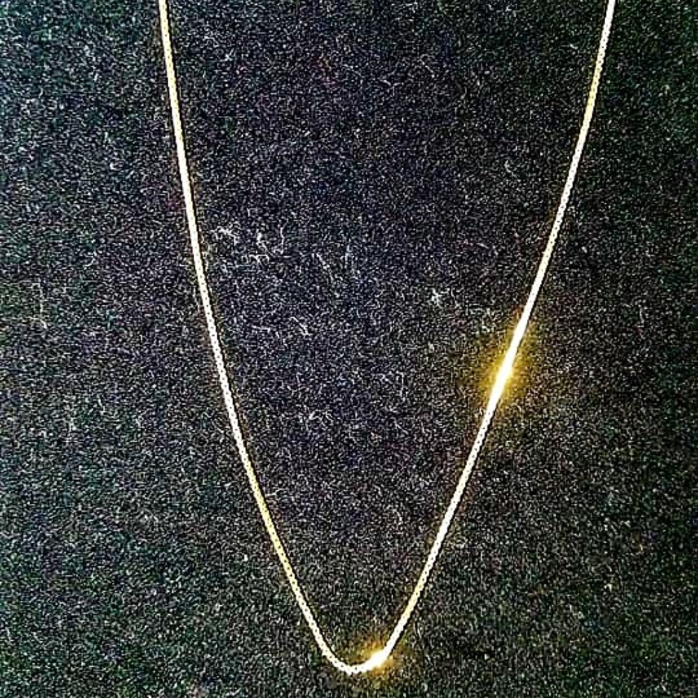 Gold box necklace